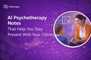 AI psychotherapy notes